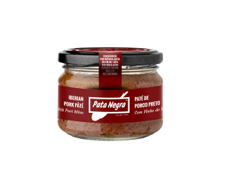 Frasco Patê Vinho do Porto Porco preto ibérico